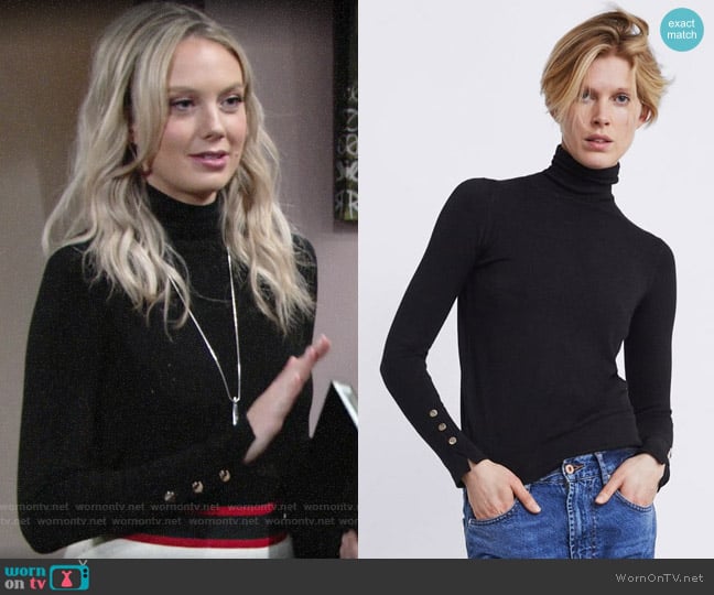 Zara Basic Turtleneck Sweater worn by Abby Newman (Melissa Ordway) on The Young and the Restless
