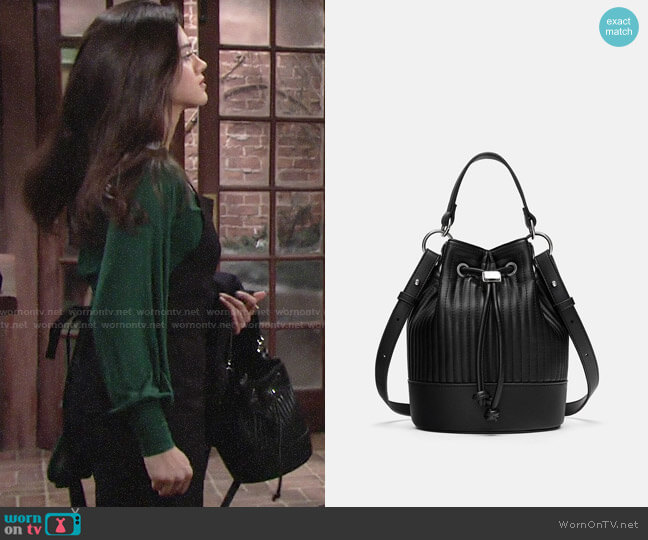 Zara Quilted Mini Bag worn by Lola Rosales (Sasha Calle) on The Young & the Restless
