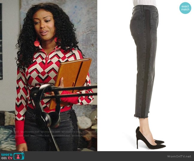 3x1 W3 Cora Side Fray Crop Straight Leg Jeans worn by Ali Finer (Javicia Leslie) on God Friended Me