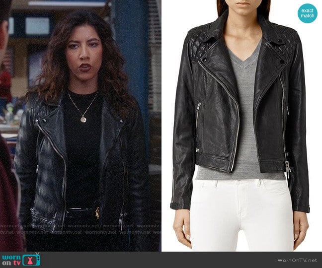 All Saints Conroy Leather Biker Jacket