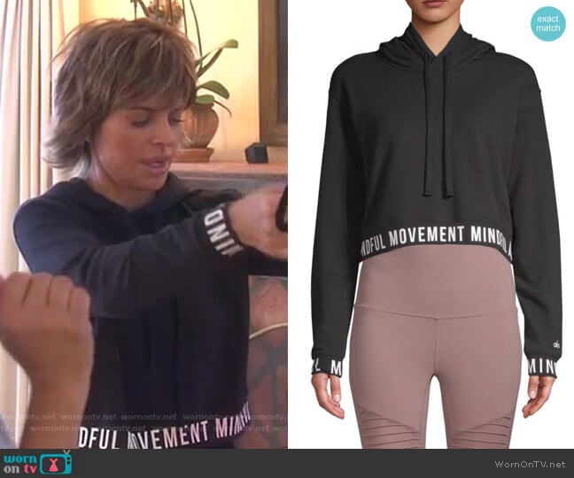 Sadhana Hoodie by Alo Yoga worn by Lisa Rinna on The Real Housewives of Beverly Hills