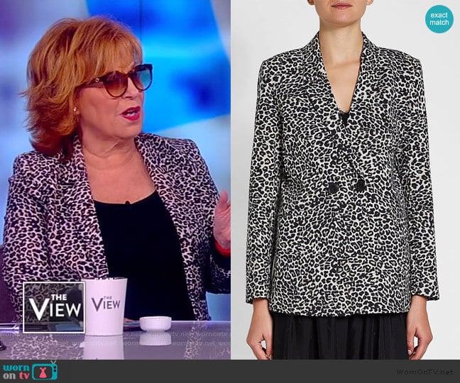 Madelaine Printed Blazer by Anine Bing worn by Joy Behar on The View