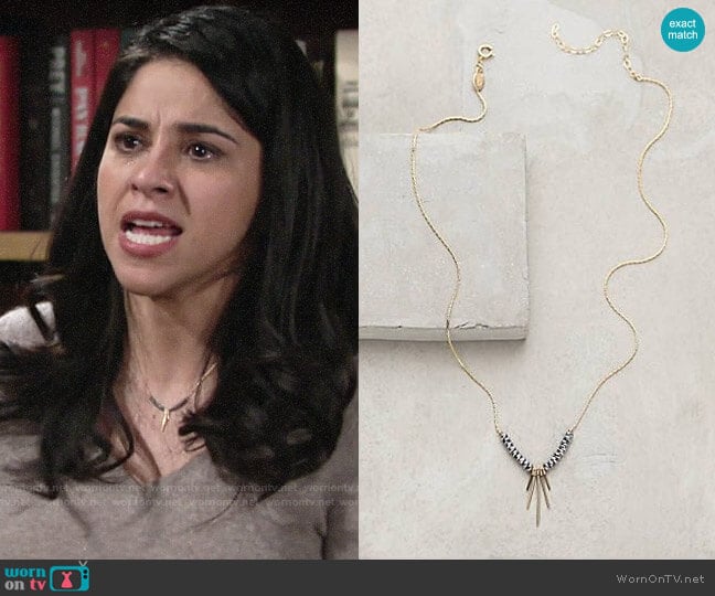 Anthropologie Zerene Necklace  worn by Mia Rosales (Noemi Gonzalez) on The Young and the Restless