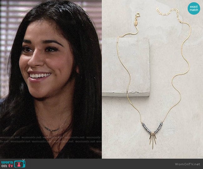 Anthropologie Zerene Necklace worn by Mia Rosales (Noemi Gonzalez) on The Young and the Restless