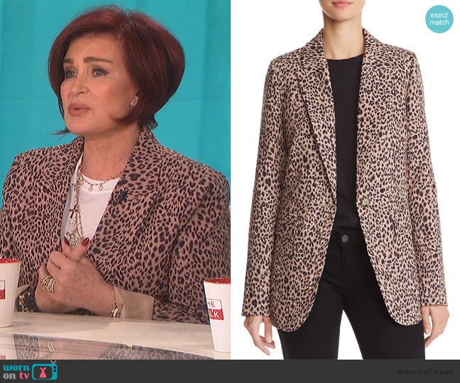 Leopard Print Blazer by Aqua worn by Sharon Osbourne on The Talk