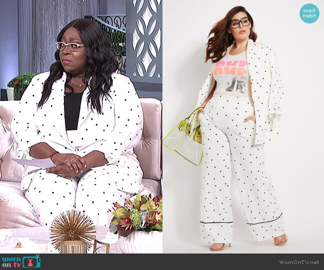 WornOnTV: Loni’s white polka dot suit on The Real | Loni Love | Clothes ...