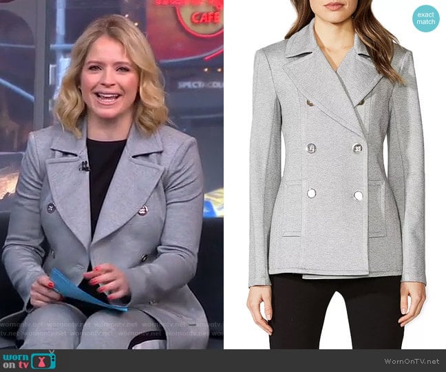 Windjammer Ponte Peacoat by Bailey 44 worn by Sara Haines on Good Morning America