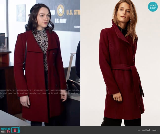 Babaton Connor Wool Coat worn by Cara Bloom (Violett Beane) on God Friended Me