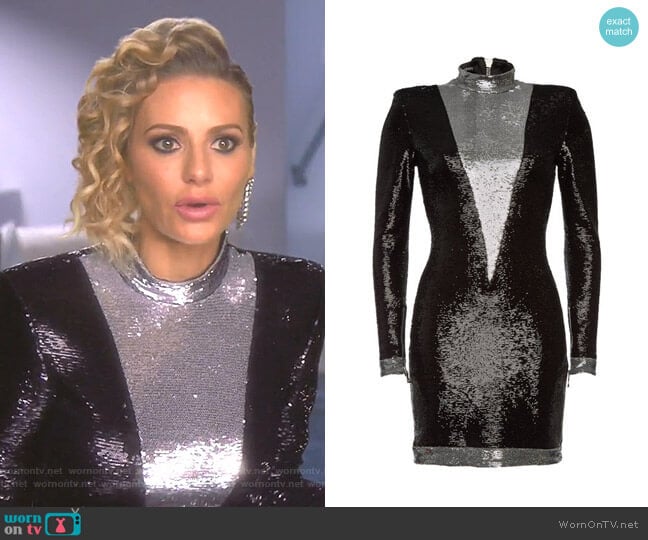 Sequin Mini Dress by Balmain worn by Dorit Kemsley on The Real Housewives of Beverly Hills