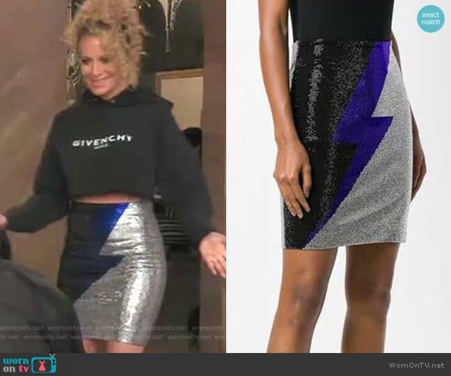 Embellished Thunder Skirt by Balmain worn by Dorit Kemsley  on The Real Housewives of Beverly Hills