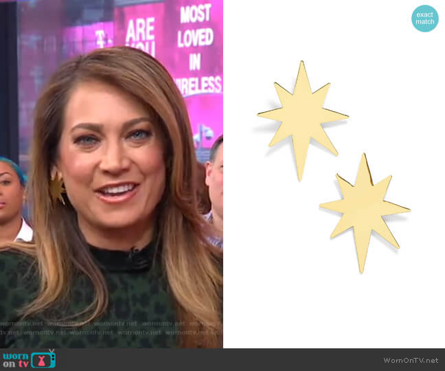 Ember Earrings by Baublebar worn by Ginger Zee on Good Morning America