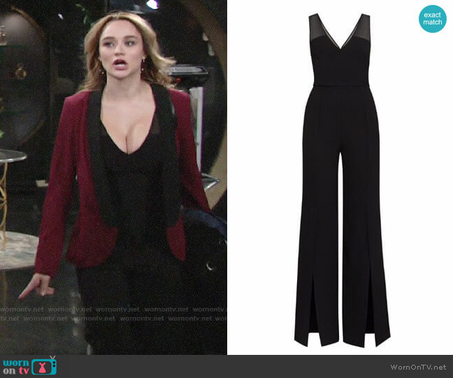 Bcbgmaxazria Vicktoria Jumpsuit worn by Summer Newman (Hunter King) on The Young and the Restless