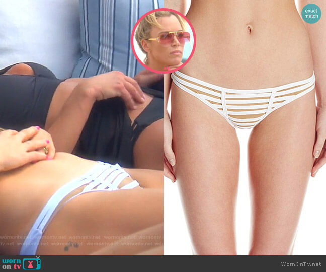 Hard Summer Skimpy Bikini Bottom by Beach Bunny worn by Teddi Mellencamp Arroyave  on The Real Housewives of Beverly Hills