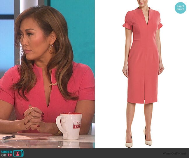 Sheath Dress by Black Halo worn by Carrie Inaba on The Talk