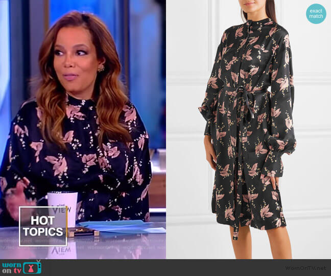 Printed silk midi dress by Co worn by Sunny Hostin  on The View