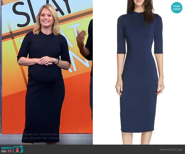 Delora Dress by Alice + Olivia worn by Sara Haines on Good Morning America