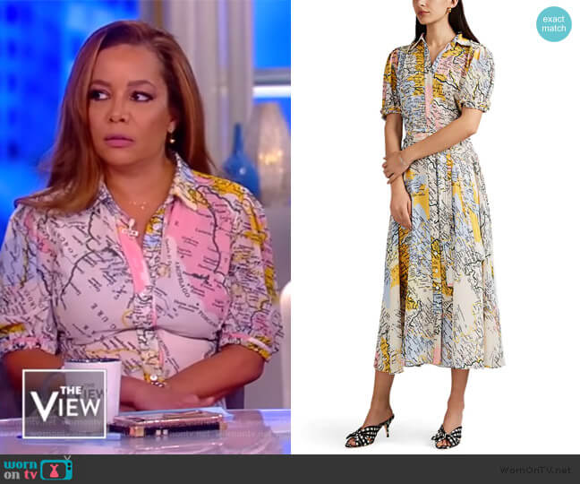 WornOnTV: Sunny’s map print dress on The View | Sunny Hostin | Clothes ...