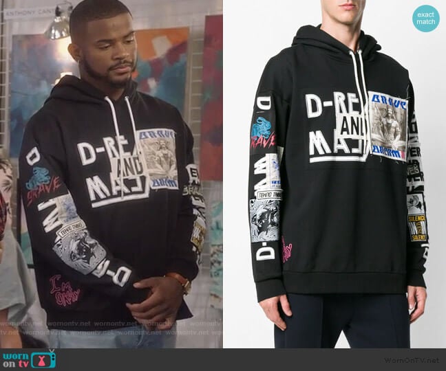 S-Jack-Wa hoodie by Diesel worn by Aaron Jackson (Trevor Jackson) on Grown-ish