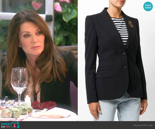 Embroidered Logo Blazer by Dolce & Gabbana worn by Lisa Vanderpump  on The Real Housewives of Beverly Hills