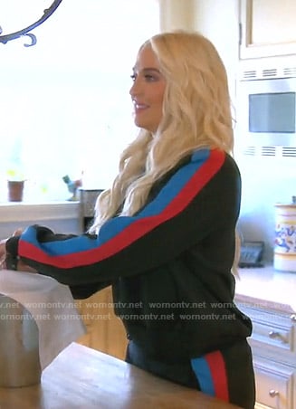 Erika's side striped track jacket and pants on The Real Housewives of Beverly Hills