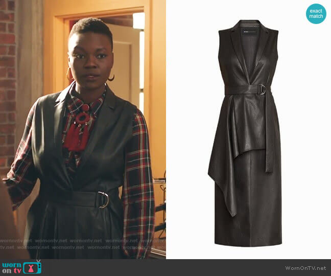 WornOnTV: Mina’s leather wrap dress on The Resident | Shaunette Renee ...