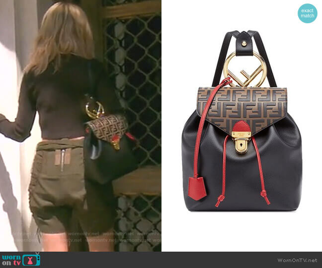 FF Flap Backpack by Fendi worn by Dorit Kemsley  on The Real Housewives of Beverly Hills