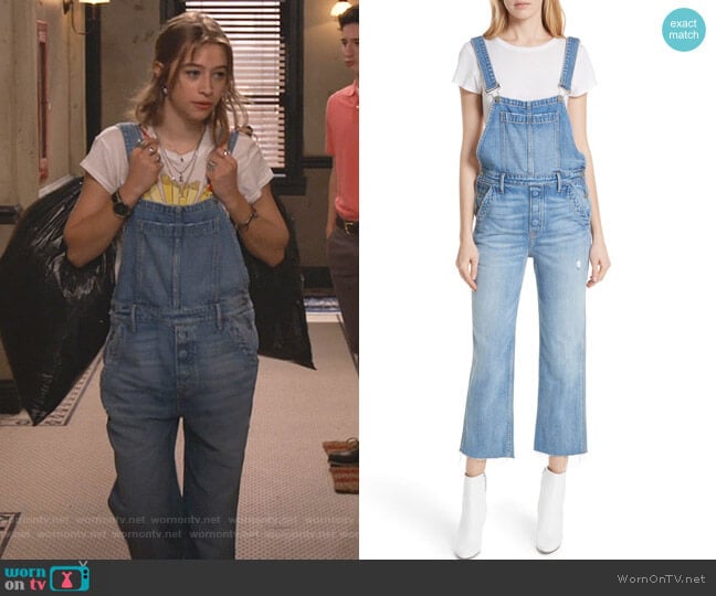 Alek Overalls by Grlfrnd worn by Shannon (Odessa Adlon) on Fam