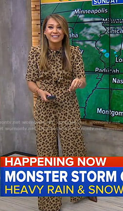 Ginger’s leopard print jumpsuit on Good Morning America