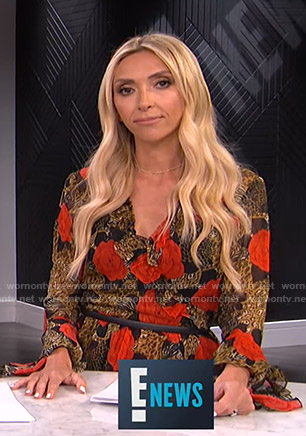 Giuliana's floral and leopard print dress on E! News