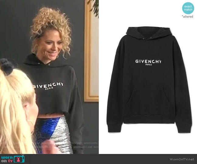 Distressed Printed Hoodie by Givenchy worn by Dorit Kemsley  on The Real Housewives of Beverly Hills