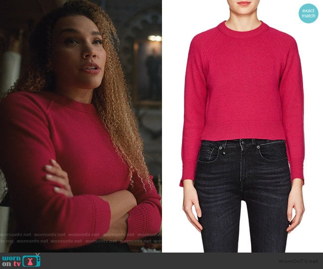Cashmere Crop Sweater by Helmut Lang worn by Allison Hargreeves (Emmy Raver-Lampman) on The Umbrella Academy