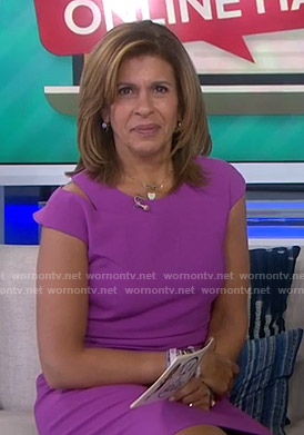 Hoda’s purple cutout dress on Today