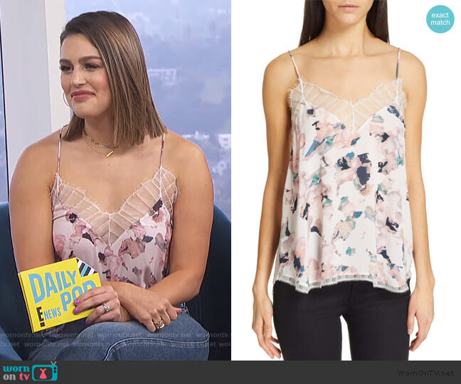 Flowa Lace Trim Floral Print Camisole by IRO worn by Carissa Loethen Culiner on E! News