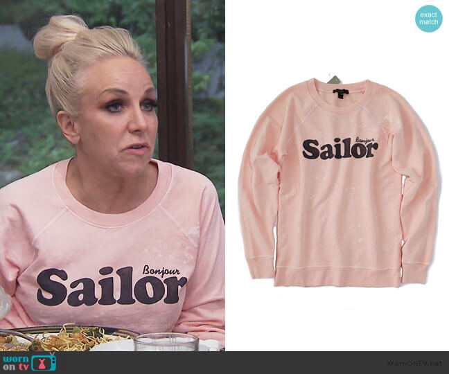 Sailor Graphic Splatter Sweatshirt by J. Crew worn by Margaret Josephs  on The Real Housewives of New Jersey