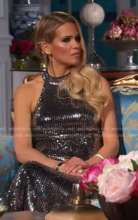 Jackie's sequin halter gown on The Real Housewives of New Jersey