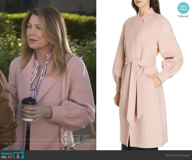 Mazie Coat by Joie worn by Meredith Grey (Ellen Pompeo) on Greys Anatomy