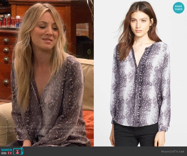 Joie Moema Top worn by Penny Hofstadter (Kaley Cuoco) on The Big Bang Theory