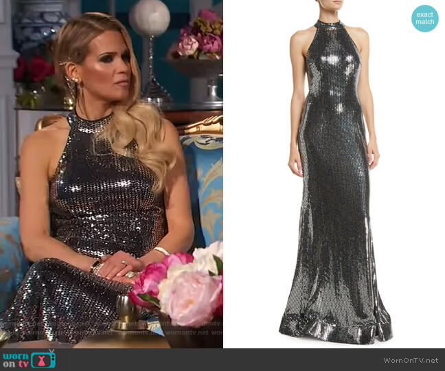 Allover Dress by Jovani worn by Jackie Goldschneider on The Real Housewives of New Jersey