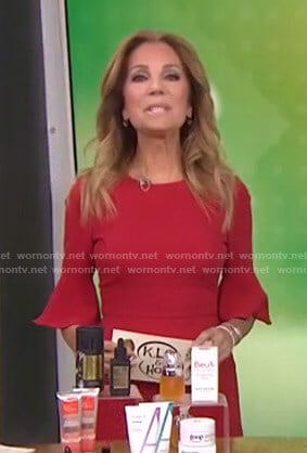 Kathie’s red bell sleeve dress on Today