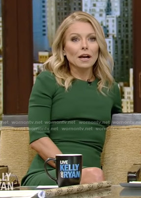 Kelly’s green dress on Live with Kelly and Ryan