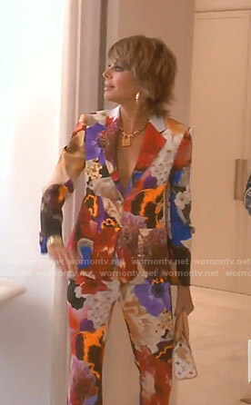 Lisa's floral print suit on The Real Housewives of Beverly Hills