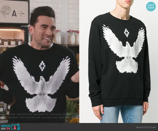 Dove Crewneck Sweatshirt by Marcelo Burlon Country of Milan worn by David Rose (Daniel Levy) on Schitts Creek