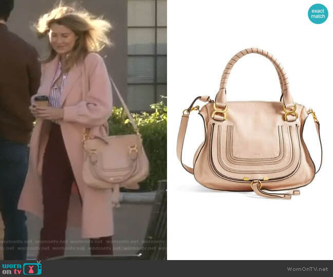 Medium Marcie Leather Satchel by Chloe worn by Meredith Grey (Ellen Pompeo) on Greys Anatomy