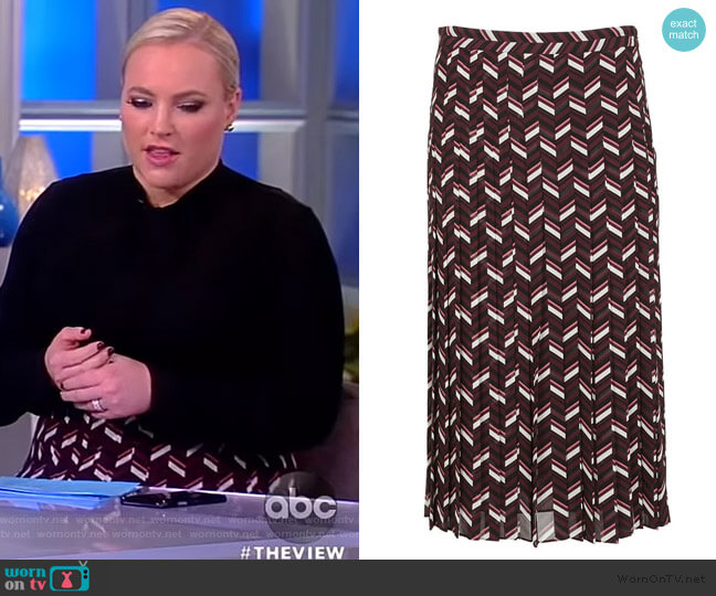 Pleated Mid Length Skirt by Michael Kors worn by Meghan McCain  on The View