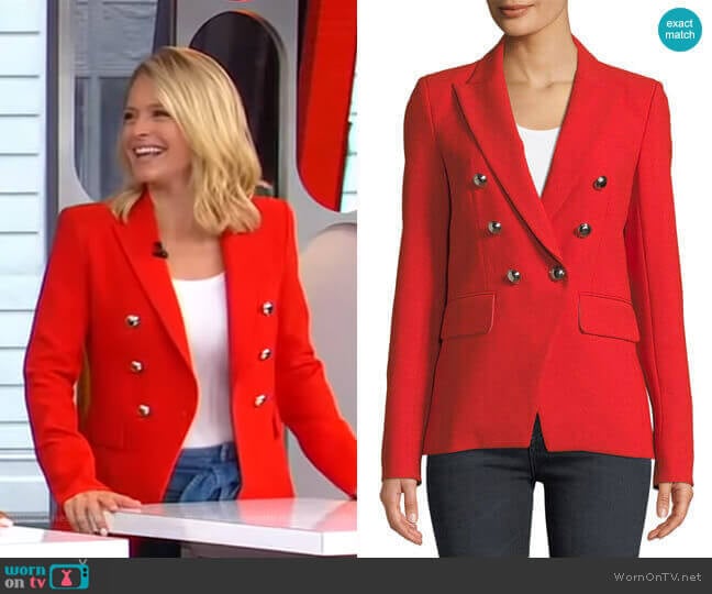 Miller Jacket by Veronica Beard worn by Sara Haines on Good Morning America