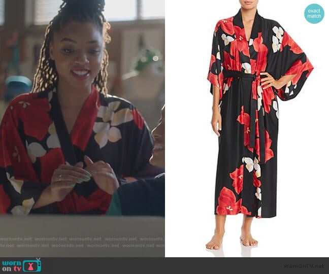 Ginza Robe by Natori worn by Jazlyn Forster (Chloe Bailey) on Grown-ish