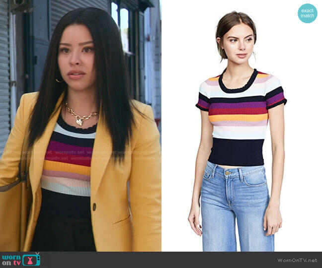 Nicolette Top by Cinq a Sept worn by Mariana Foster (Cierra Ramirez) on Good Trouble