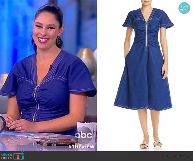 Carmela Zip Front Dress by Paper London worn by Abby Huntsman  on The View