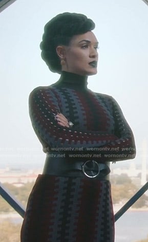 Reeva’s turtleneck knit dress on The Gifted