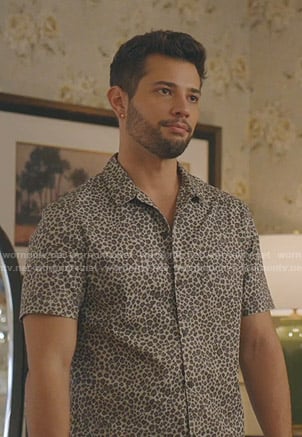 Sam's grey leopard short sleeve shirt on Dynasty